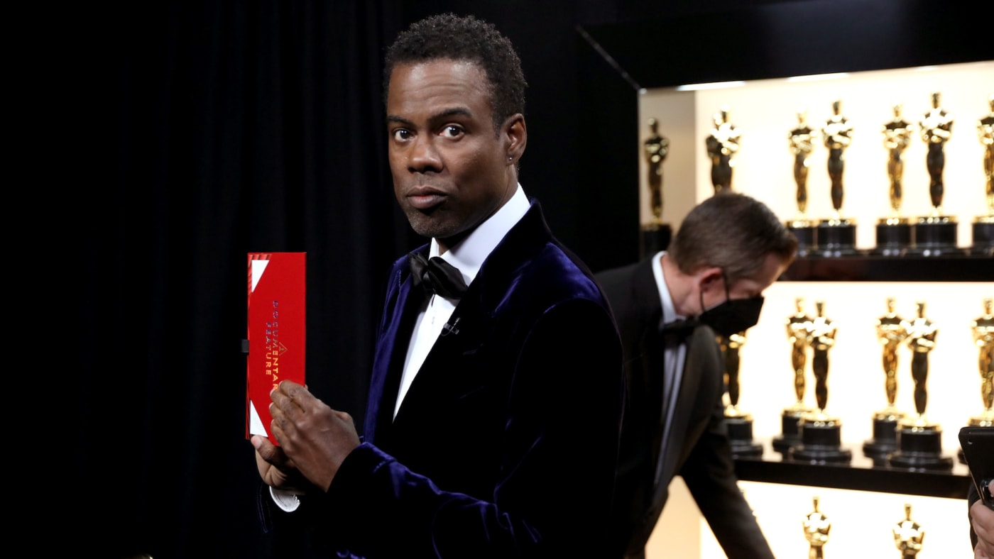Chris Rock is seen backstage during the 94th Annual Academy Awards at Dolby Theatre