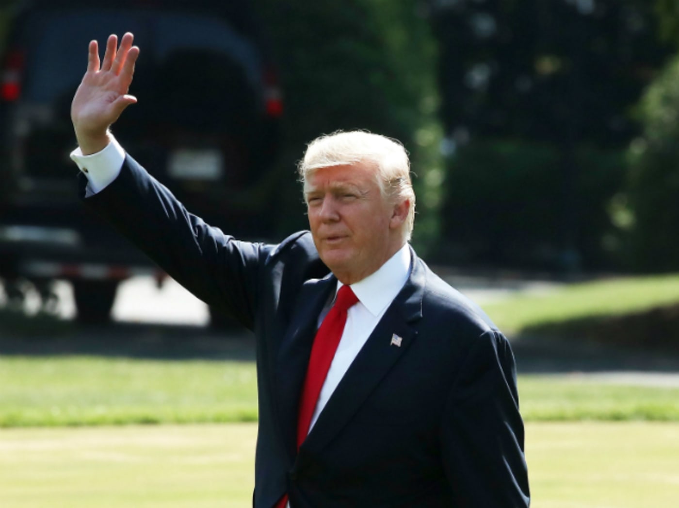 President Trump Departs White House For Bedminster, NJ Vacation