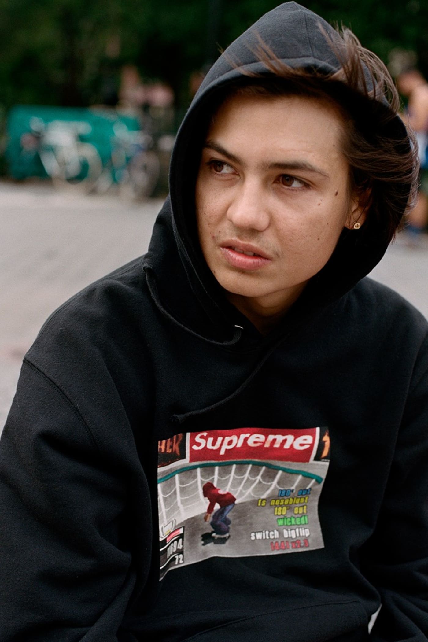 Supreme thrasher poplin crew jacket black online