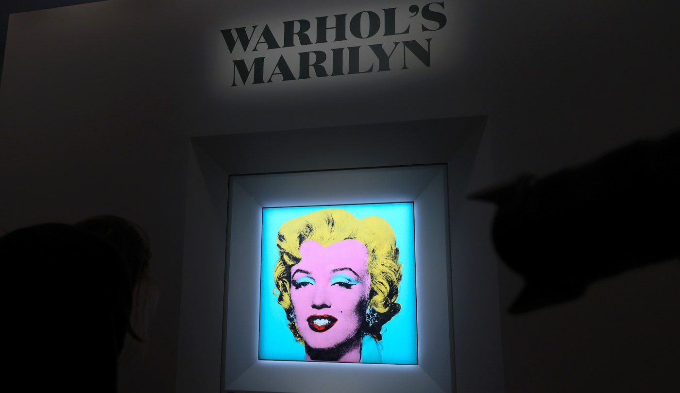 Andy Warhol's iconic ‘Shot Sage Blue Marilyn’ sold at Christie's auction in New York