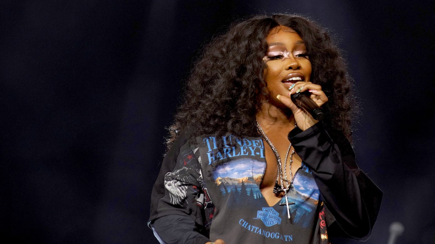 SZA performs onstage at Spotify’s Night of Music party during VidCon 2022