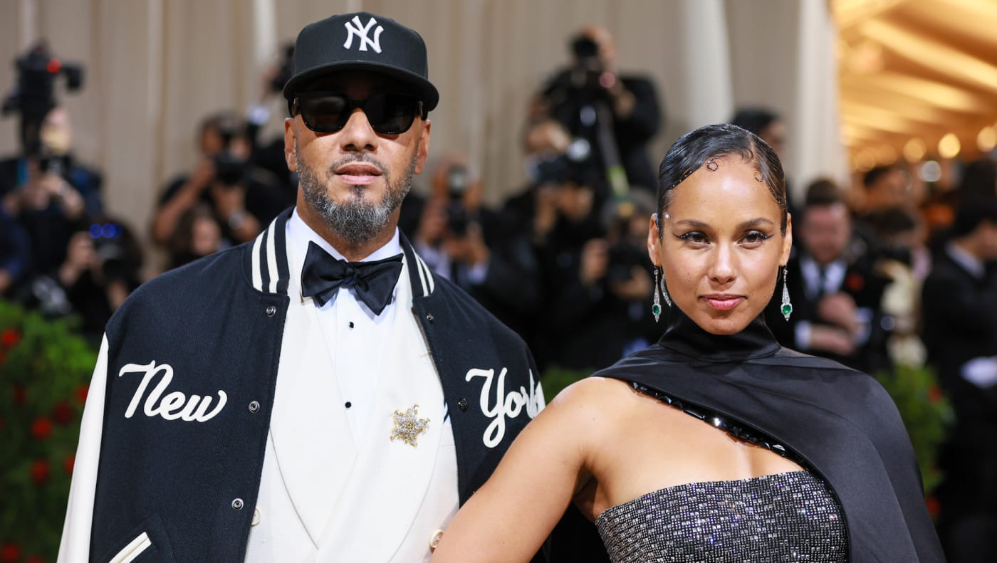 Swizz Beatz and Alicia Keys attend the 2022 MET Gala