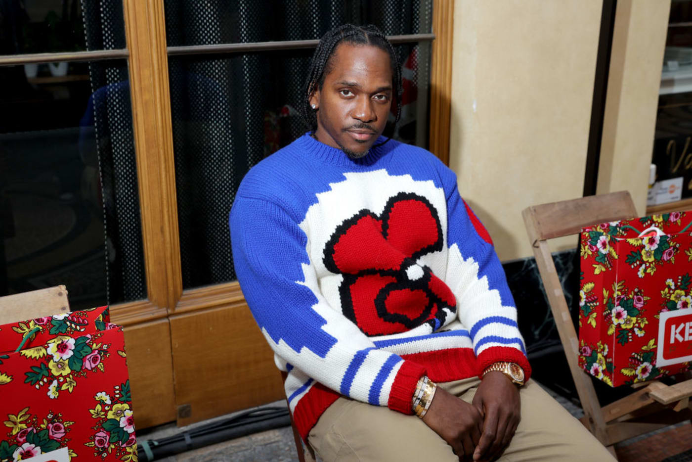 Pusha T at the Kenzo fashion show in Paris