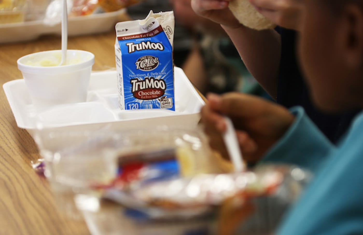 Lunch at the Aloma Elementary School cafeteria.