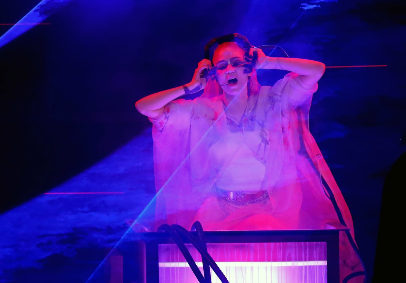 Grimes performing at Video Game Awards