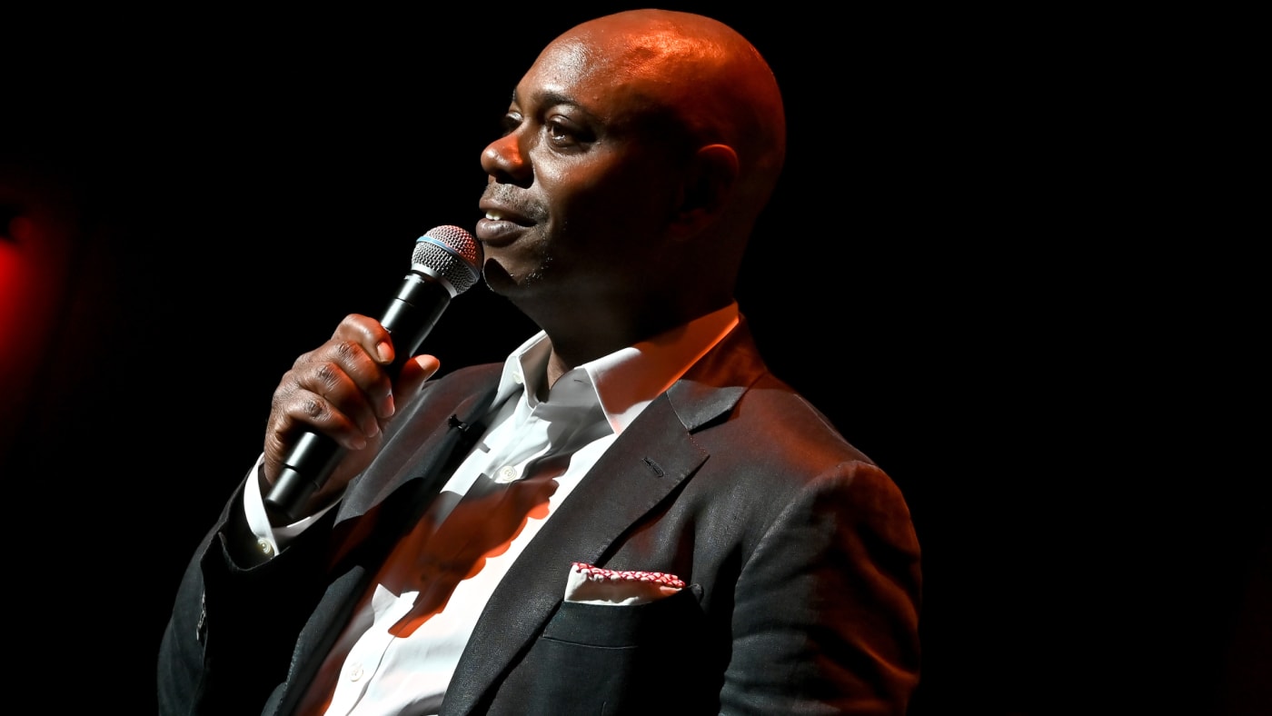 Dave Chappelle is seen speaking to students