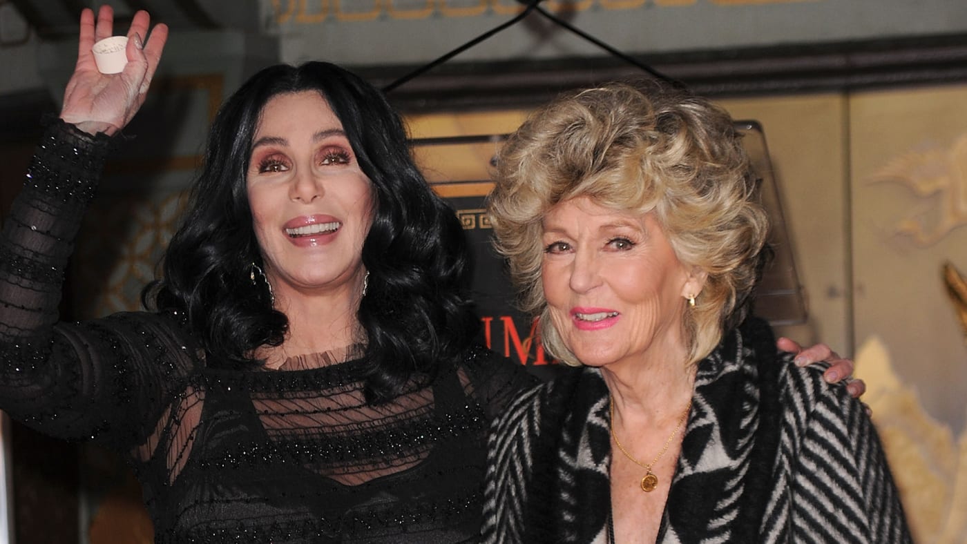Cher and her mother Georgia Halt during a ceremony at Grauman's Chinese Theatre