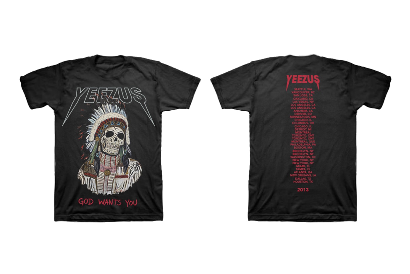 yeezus tour shirt authentic