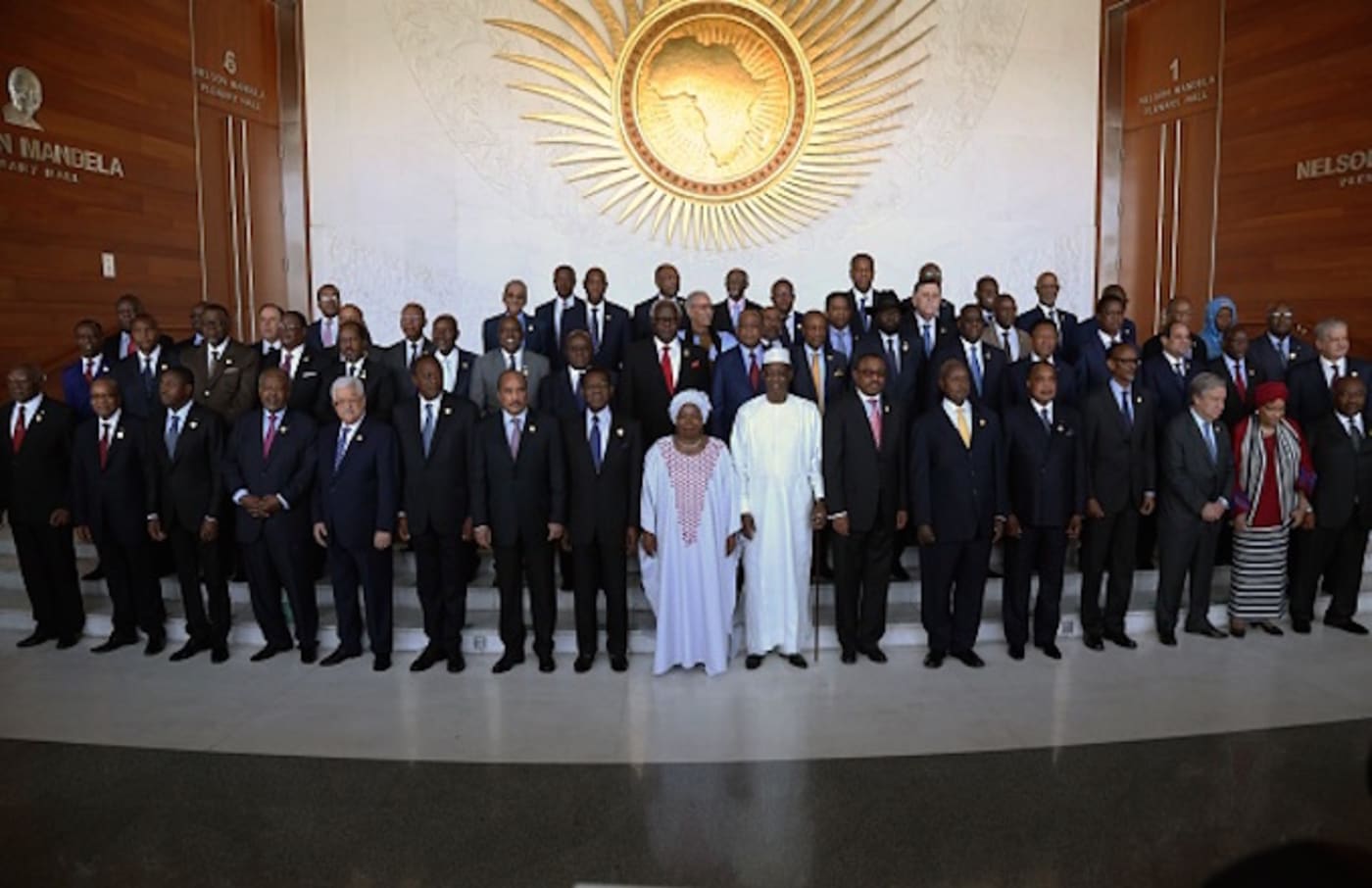 African Heads of State pose for a group photo during the 28th African Union summit