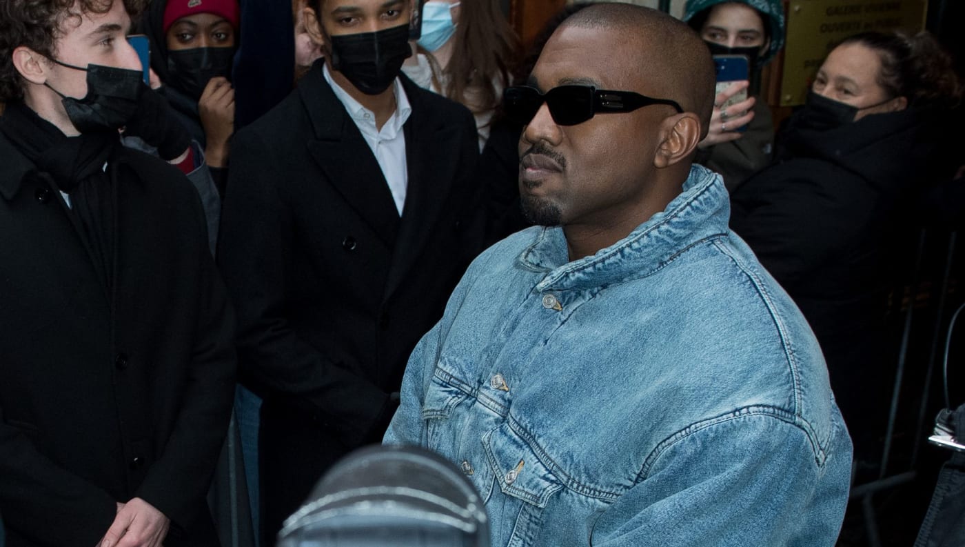 Ye attends the Kenzo Fall/Winter 2022/2023 show