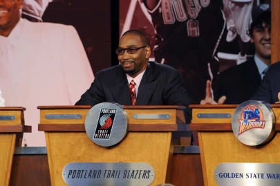 Larry Miller, then the Portland Trail Blazers' president, at the NBA Draft Lottery in 2008