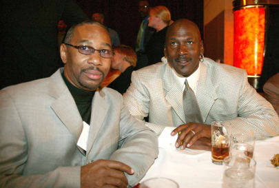Larry Miller with Michael Jordan in 2005