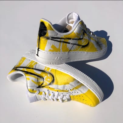 Damien Hirst S Son Cassius Hirst Paints Air Force 1 S For Virgil Abloh And Playboi Carti Complex