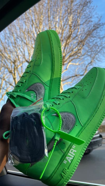 off white 1s green