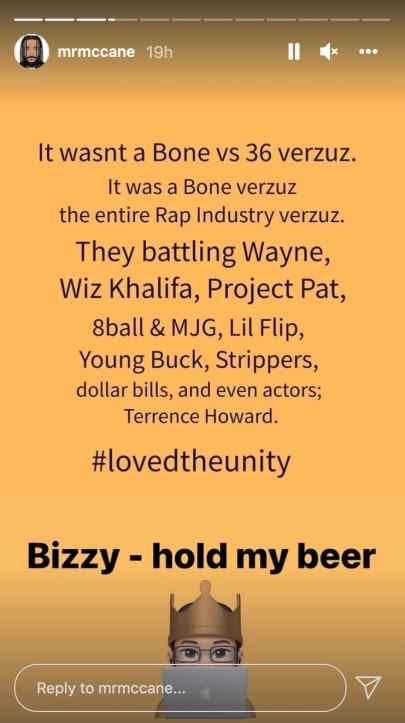 Bizzy Bone responds to Verzuz fight with Three 6 Mafia