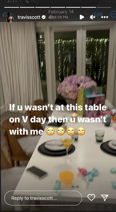 Screenshot of Travis Scott Instagram