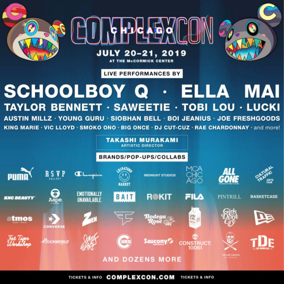 ComplexCon Chicago 2019 Entertainers and Brands Lineup Complex