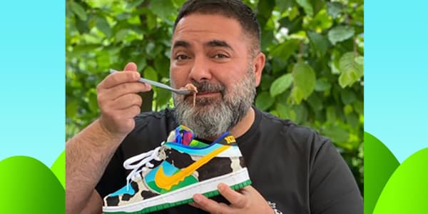 Sneaker OG Eating Ice Cream Out of His Ben & Jerry's Dunks Complex