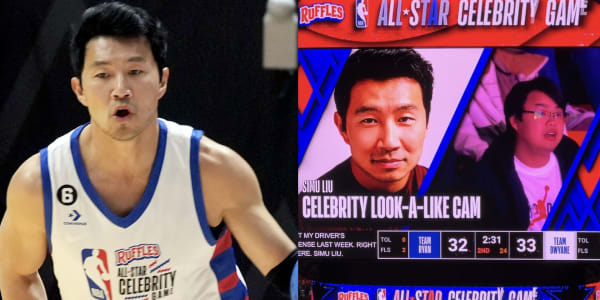 Simu Liu on Look-Alike Cam at NBA All-Star Celeb Game: ‘This Wasn’t