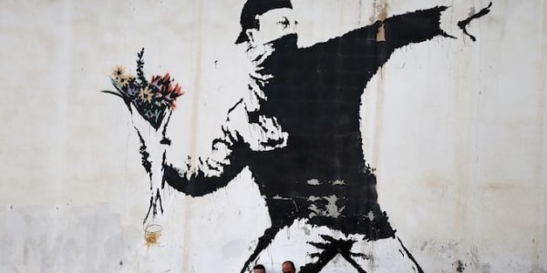 Video Shows Banksy Print Being Stolen From Unauthorized