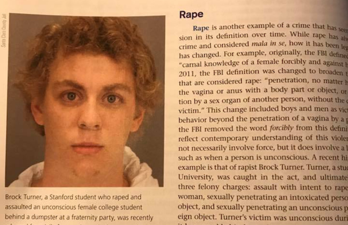 Brock Turner Is Now the Literal Textbook Definition of Rape Complex