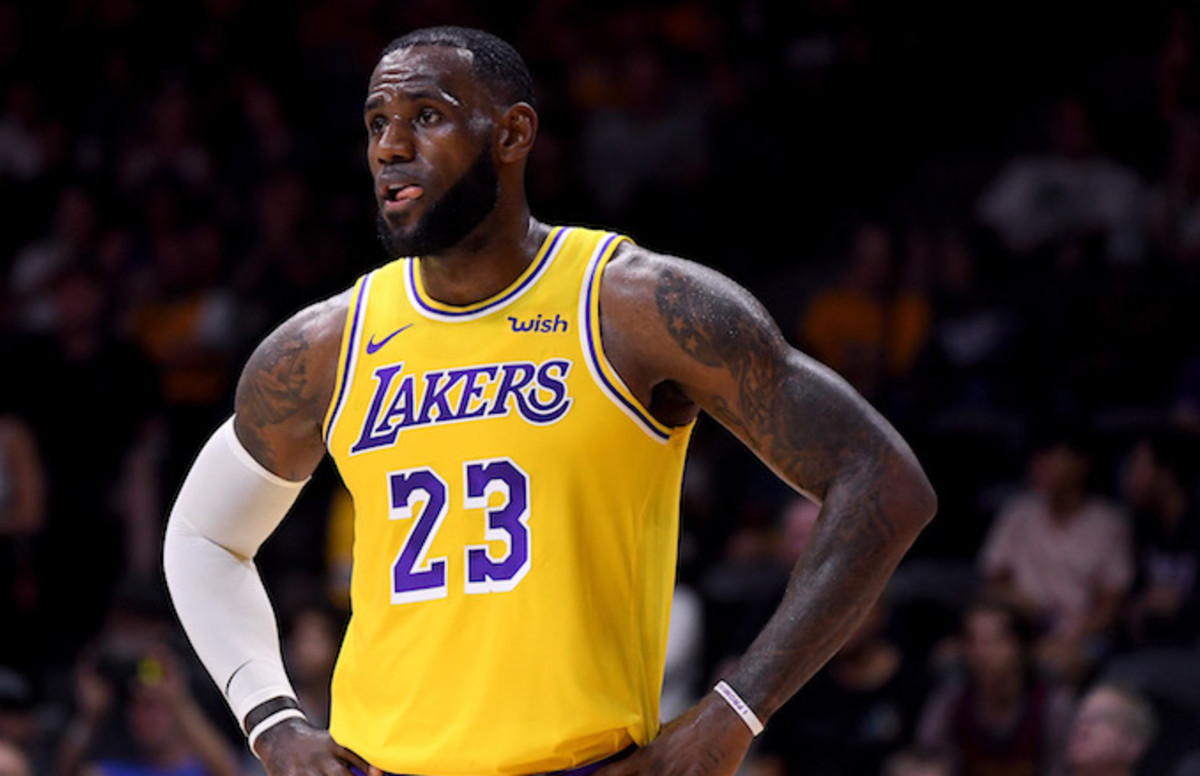 lebron james in lakers jersey