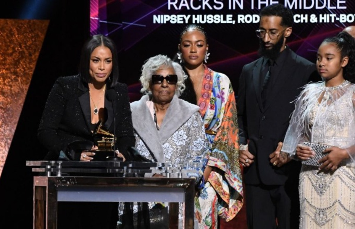 Nipsey Hussle’s Family Accepts Posthumous Grammy Award for “Racks in
