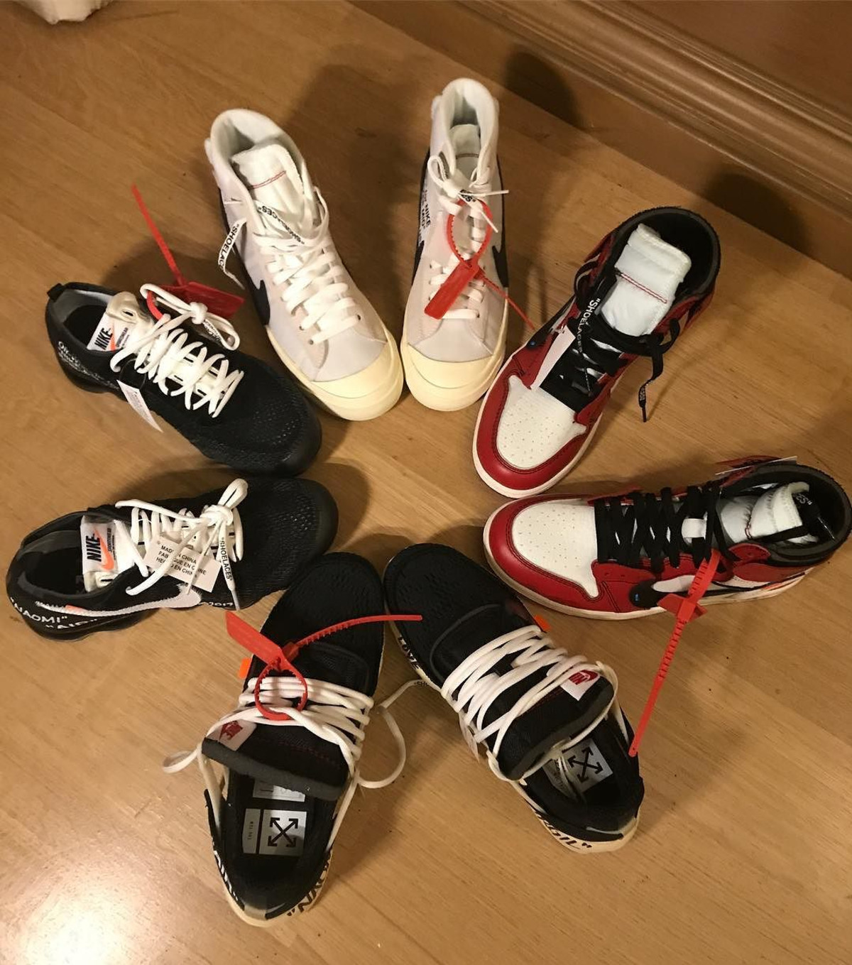 celebrities wearing off white presto