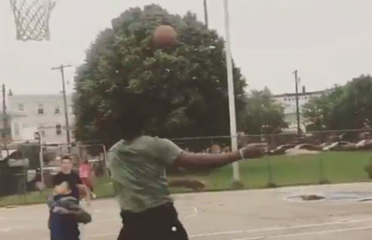 Joel Embiid Swatted a Kid's Layup Attempt Away to Teach Him "How to Trust the Process" | Complex