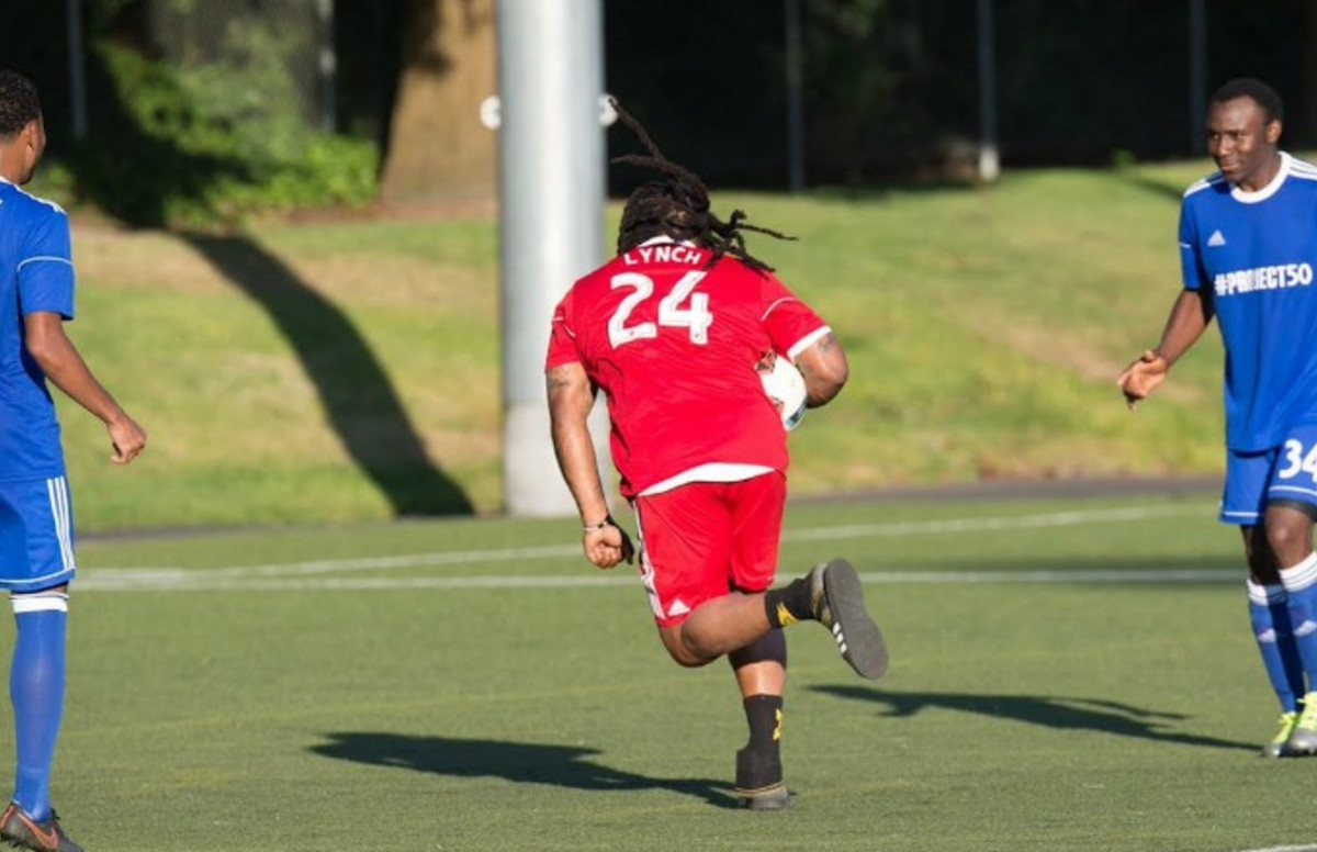Everything About This Hilarious Video of Marshawn Lynch Playing Soccer