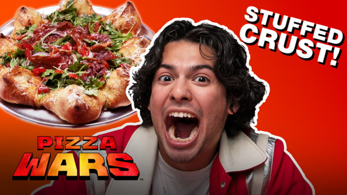 Xolo Maridueña Taste Tests the Ultimate Stuffed Crust Pizza Pizza
