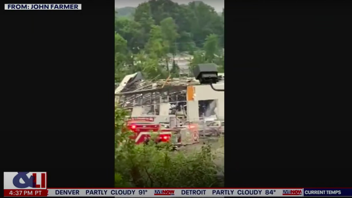 Video Shows Tornado Ripping Off Roof of Car Dealership in Pennsylvania Complex