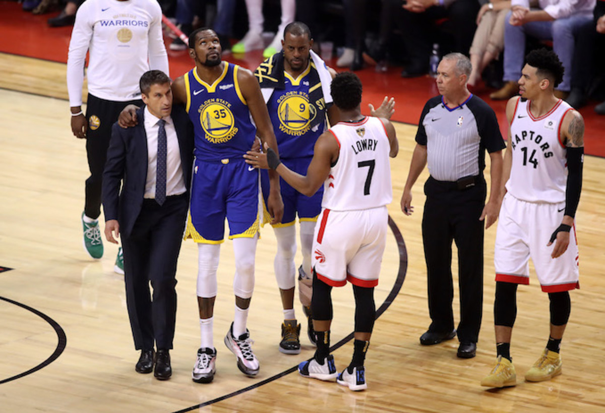 Warriors Speak Out After Raptors Fans Applaud Kevin Durant Injury Complex