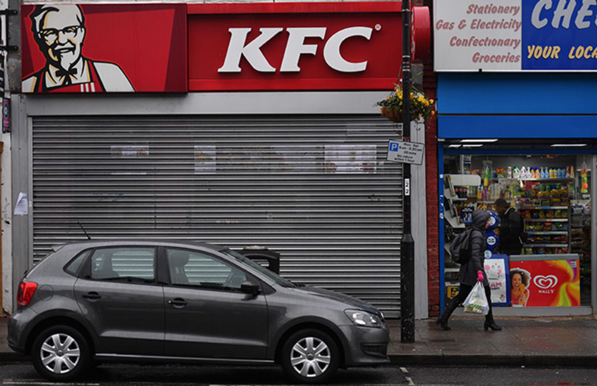 A Chicken Shortage Causes KFC Closures in the UK Complex