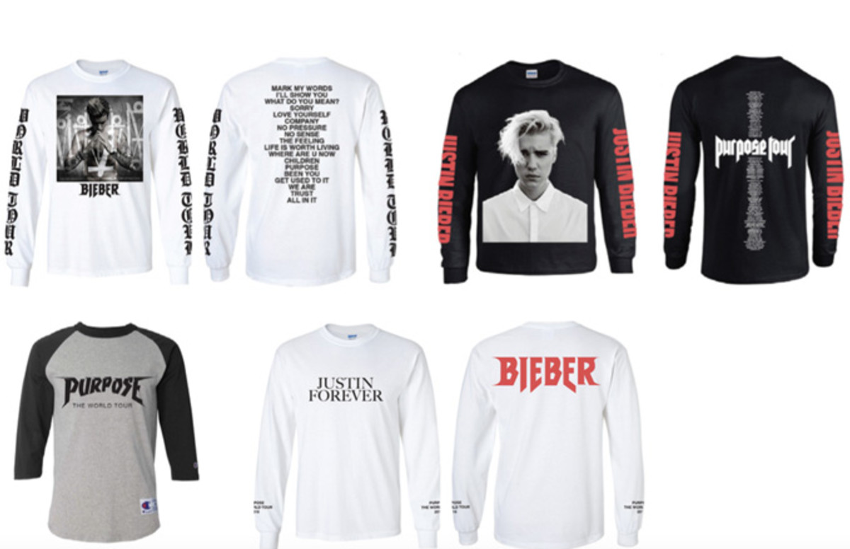 justin bieber tour goods