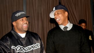 Damon Dash and Jay Z during Sean P. Diddy Combs' Surprise 35th Birthday Party