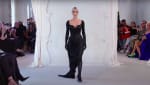 Kim Kardashian walks in a Balenciaga show