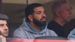 Drake is seen during Super Bowl LVI at SoFi Stadium on February 13