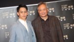Actor Mason Lee (L) and his father director Ang Lee