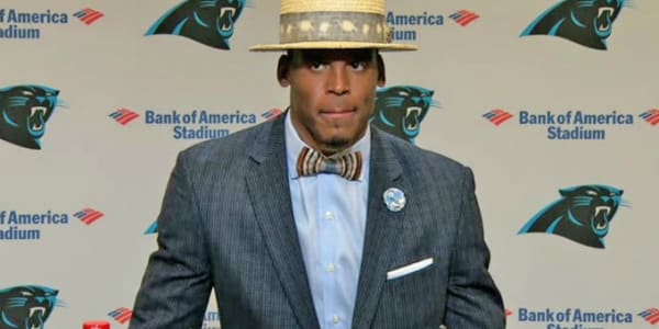 The Internet Is Roasting Cam Newton for His Attire During the Panthers' Post-Game Press ...