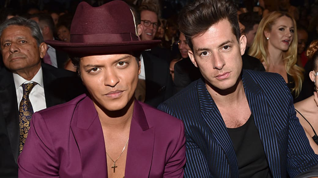 This is a photo of Bruno Mars and Mark Ronson.