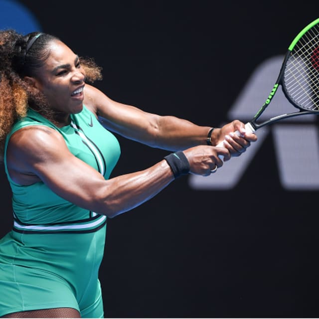 Serena Williams Rocks Green Romper and Fishnets at Australian Open Outfit | Complex