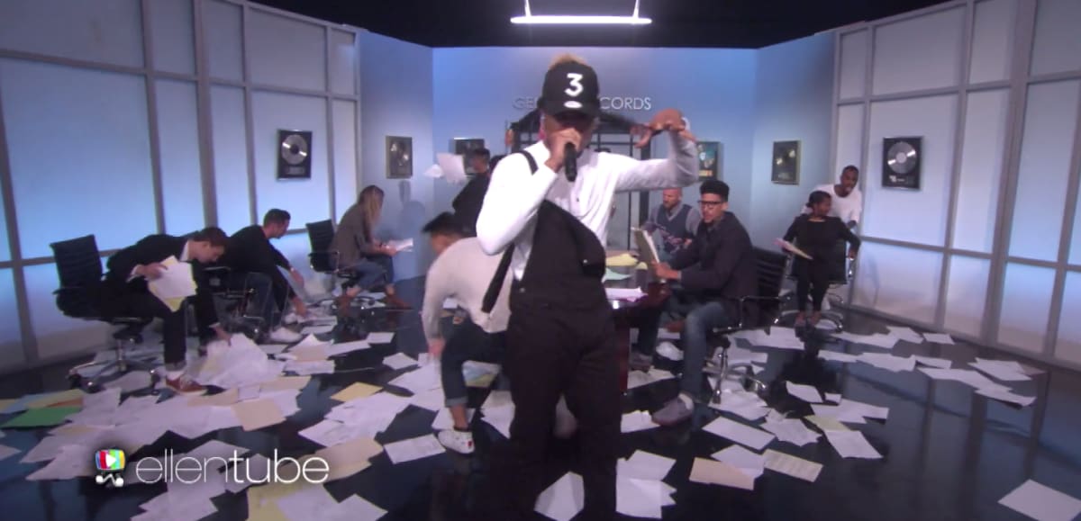 chance the rapper on ellen