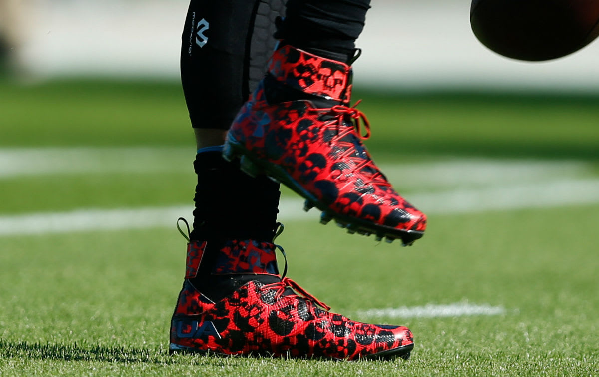 Cam newton cleats red and black outlet