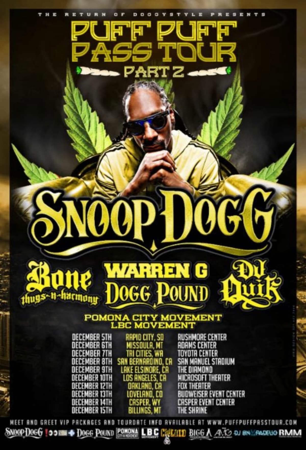 Fifteen Years After His Original Puff Puff Pass Tour, Snoop Dogg