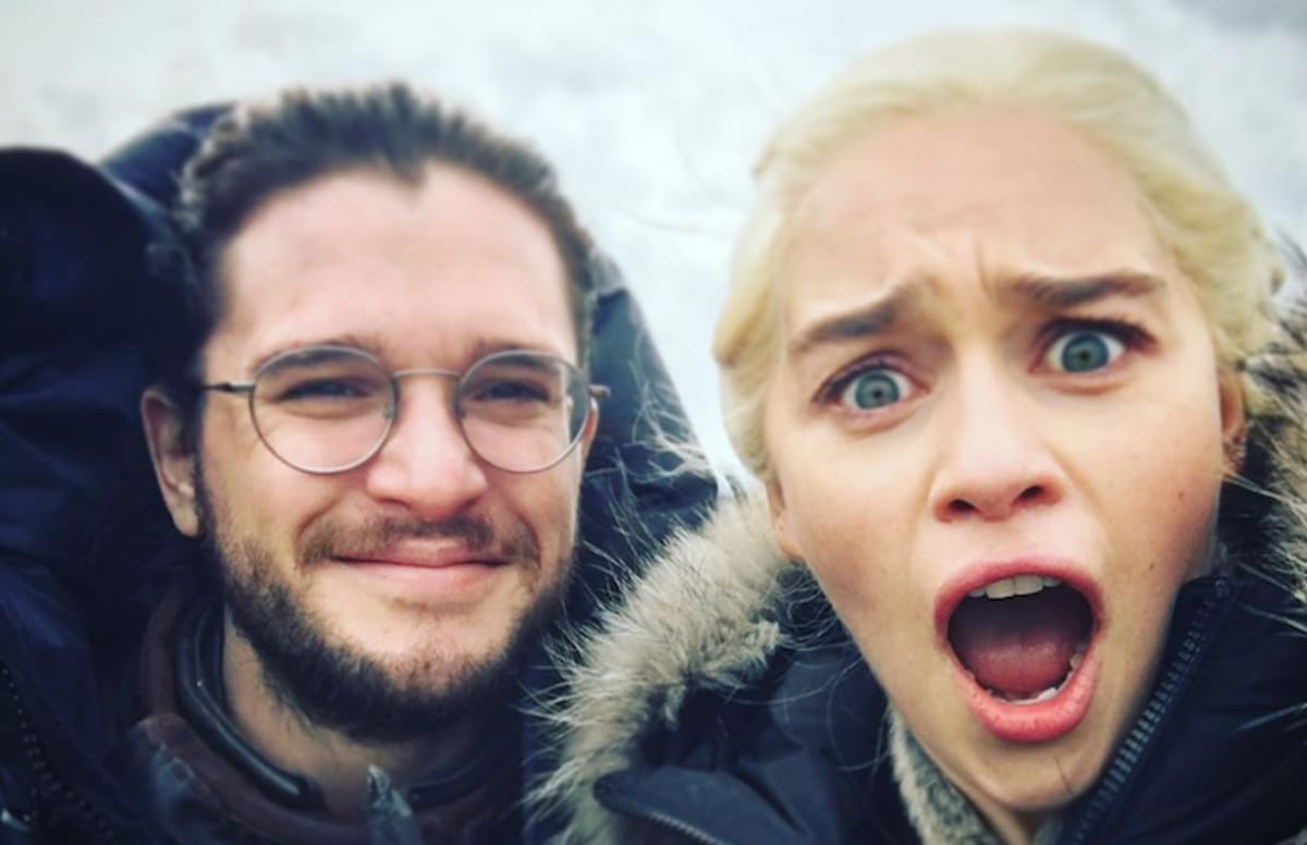 Emilia Clarke and Kit Harrington Give Fans the Best Backstage Pass to