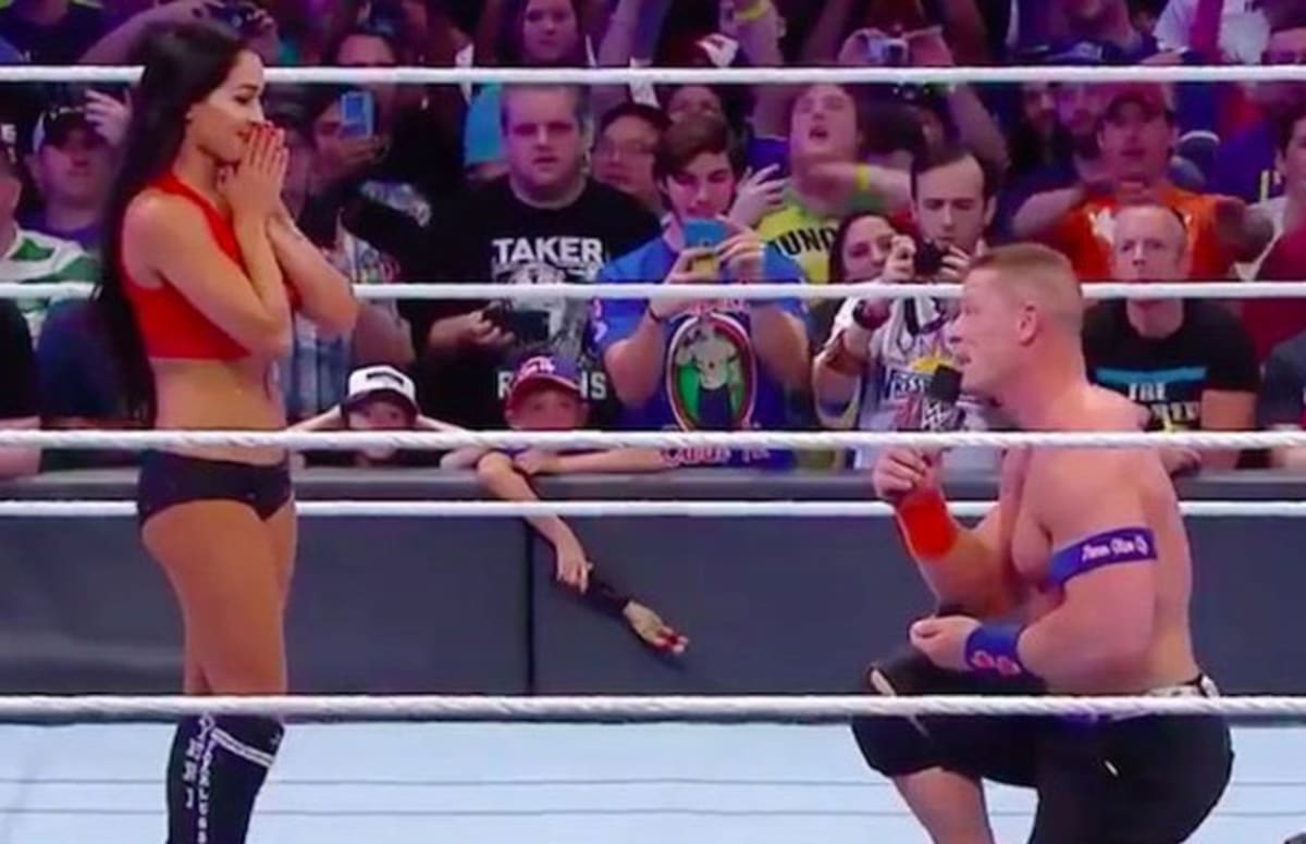 Watch John Cena Propose to Nikki Bella in the Ring During WrestleMania 33 | Complex1200 x 776