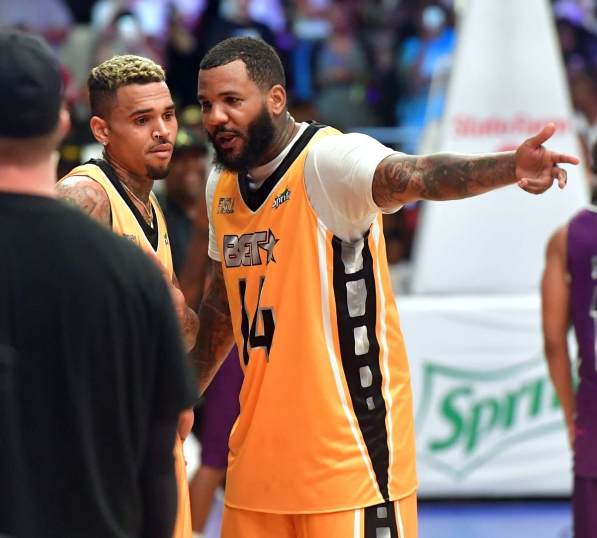 Chris Brown and The Game Share a Blunt During Adidas' Hip-Hop All-Star Game | Complex
