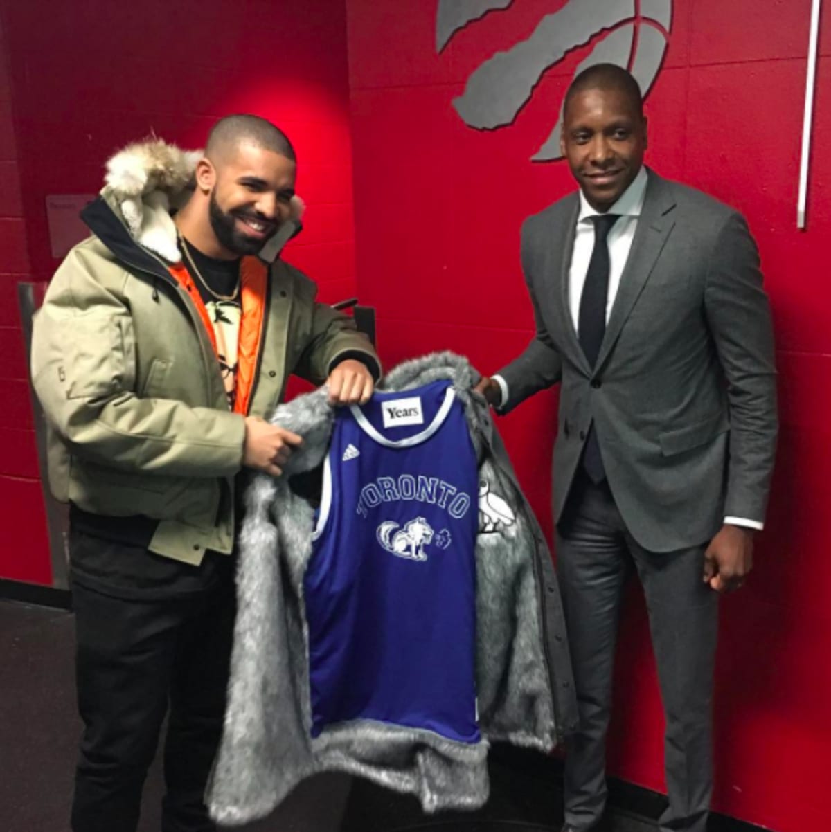 The Raptors Gift Drake Another Custom Jacket for the Annual 