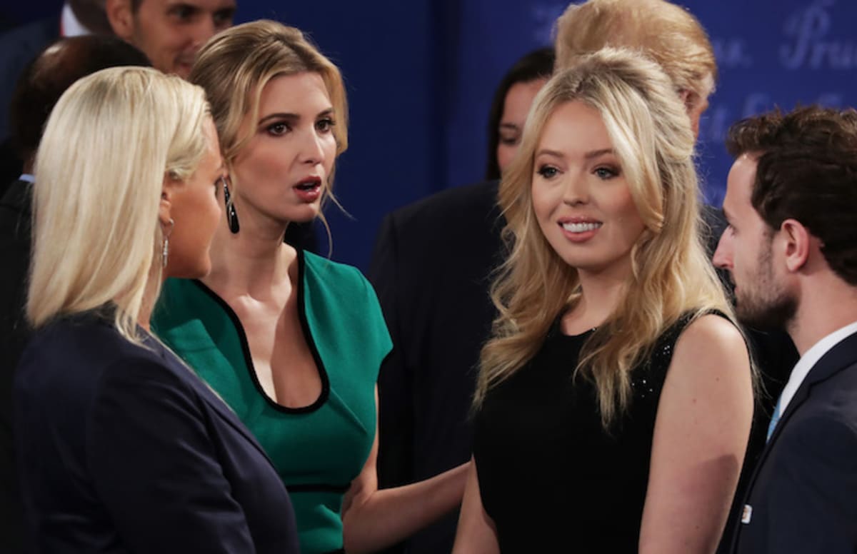 Watch Tiffany Trump Seemingly Curve a Kiss From Donald ...